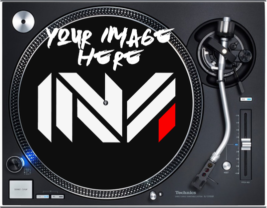 A Pair Of Black Customizable 21 oz Phateez Dj Slipmats