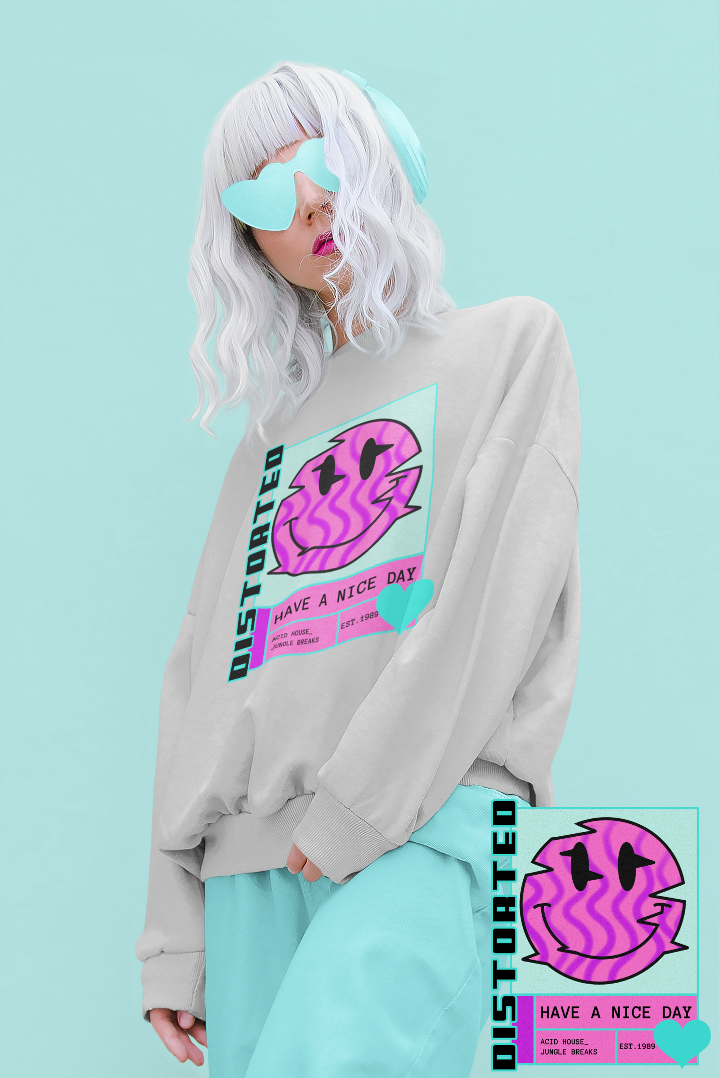 Have A Nice Day ,Distorted Acid - Unisex Jumper