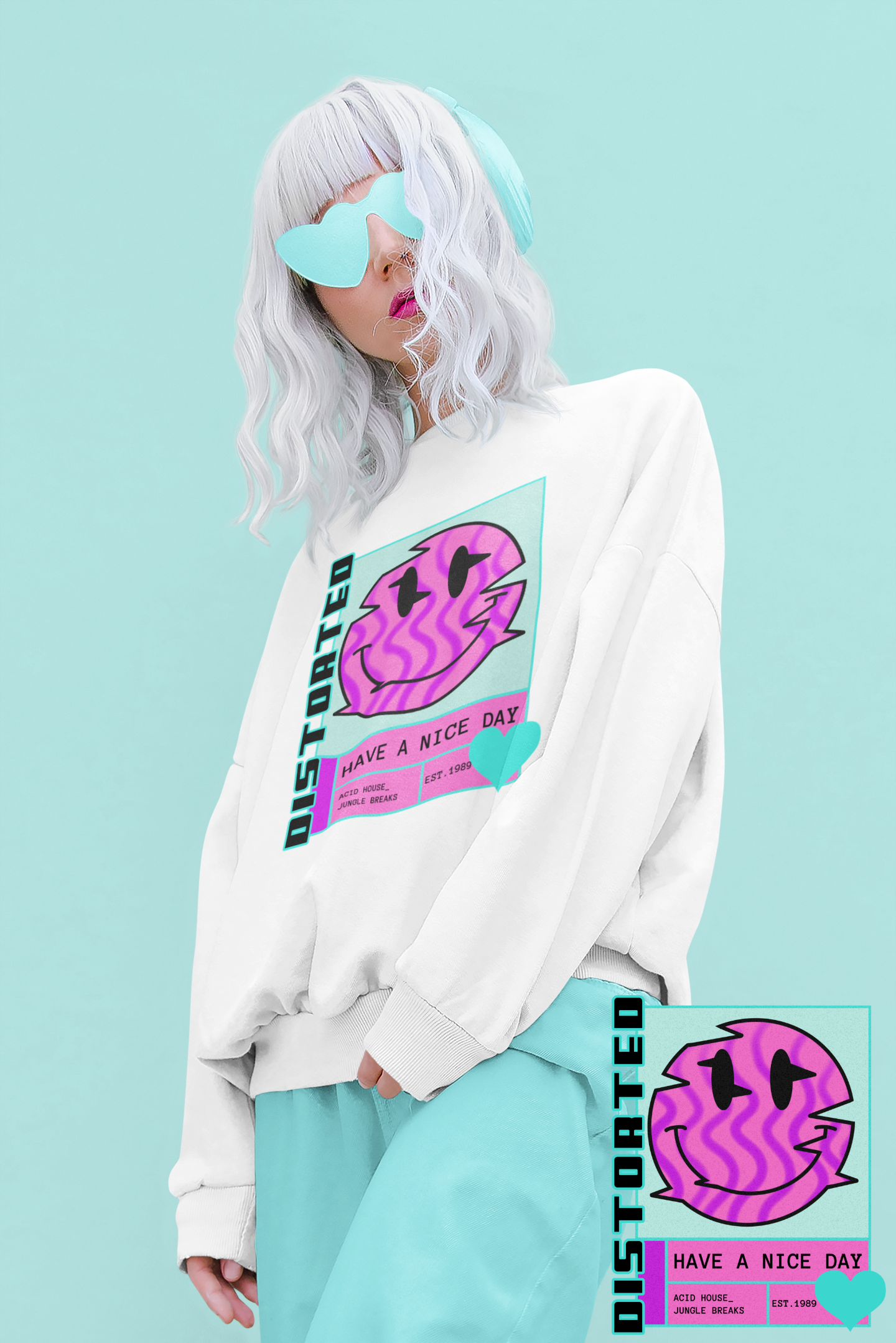 Have A Nice Day ,Distorted Acid - Unisex Jumper