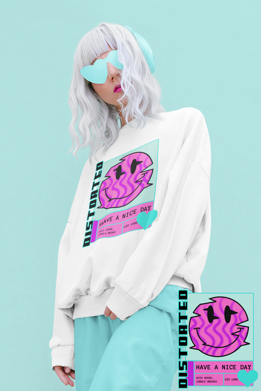 Have A Nice Day ,Distorted Acid - Unisex Jumper