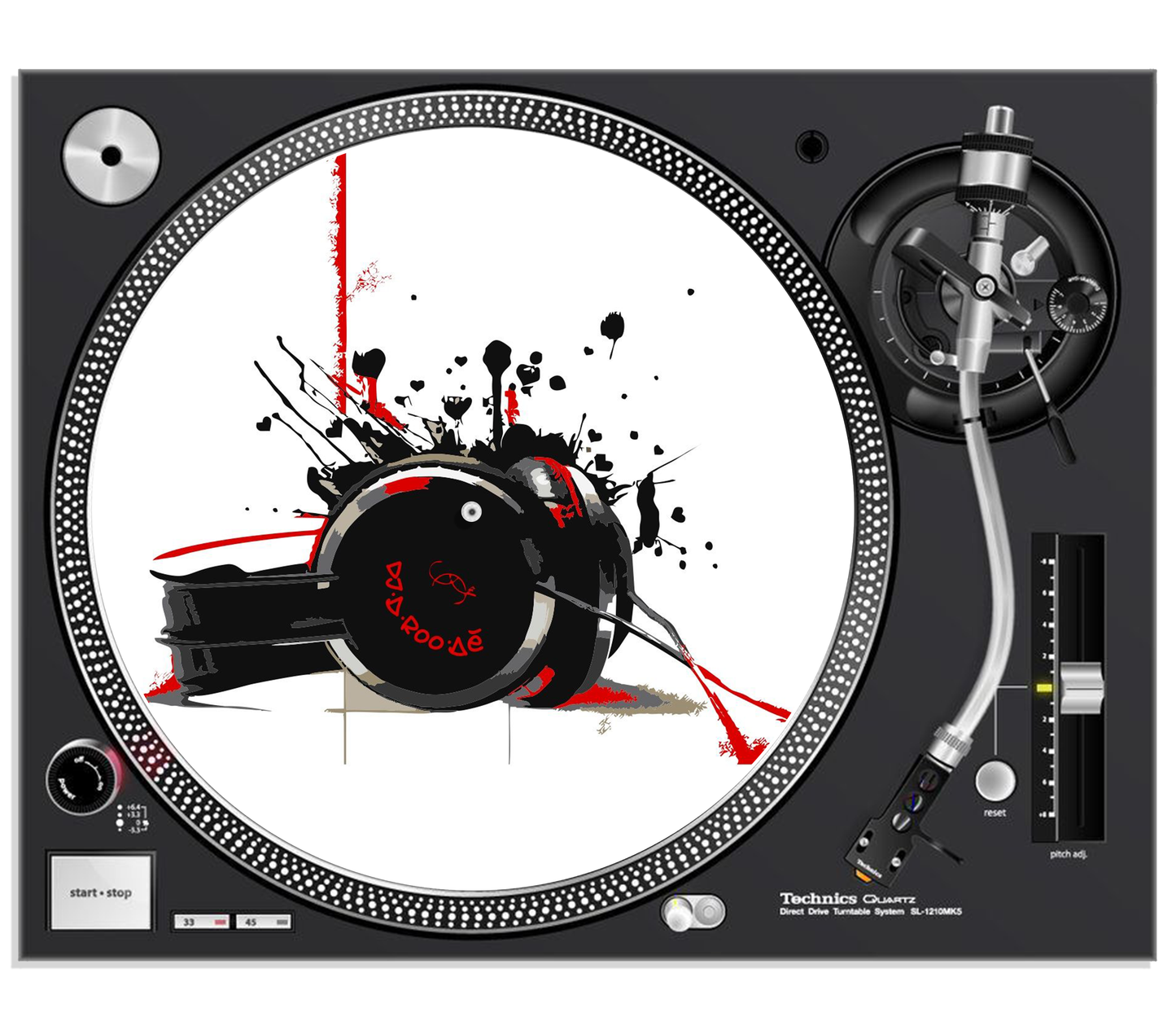 Red Or Dead Headphones Dj 12" Slipmat's X 2