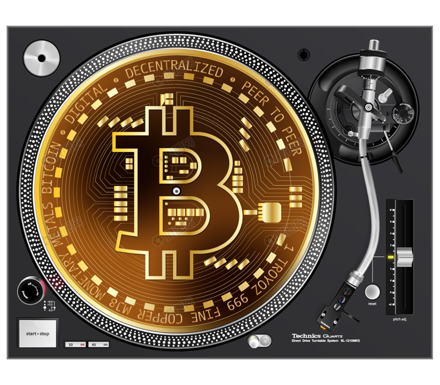 Bitcoin 12" Dj Slipmat X 2