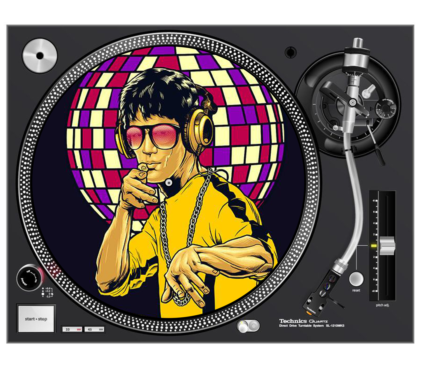 Enter The Dragon Bruce Lee Cartoon Dj 12" Slipmat's X 2