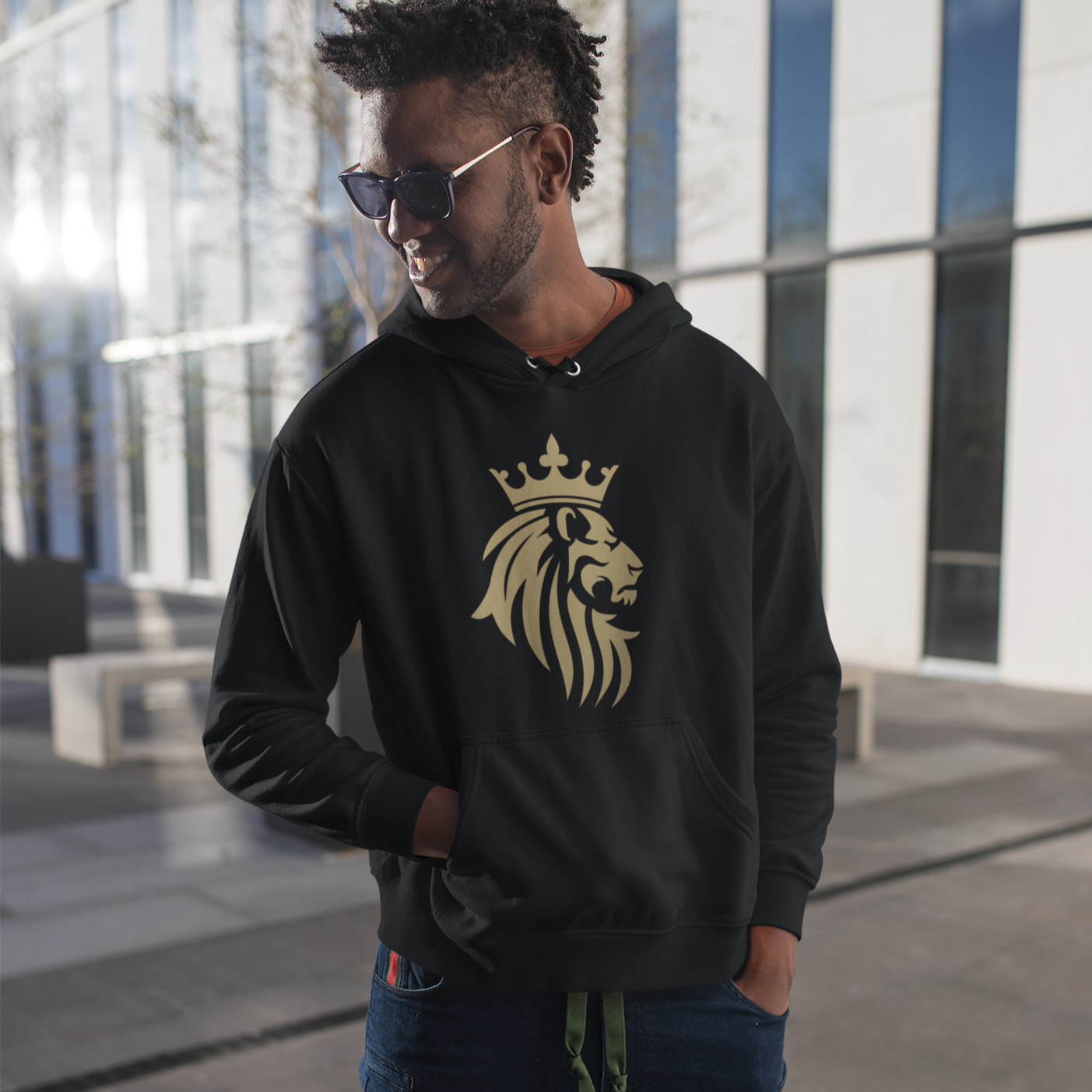 Proud Gold Lion Unisex Hoodie