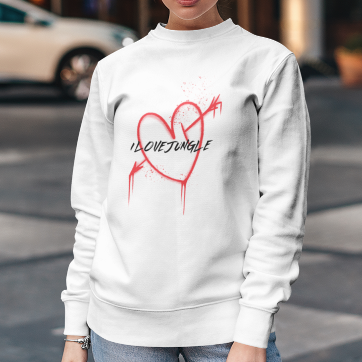 I Love Jungle - Unisex Heart Jumper