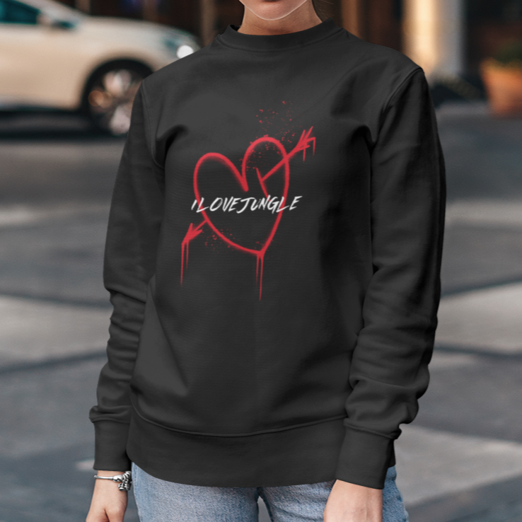 I Love Jungle - Unisex Heart Jumper