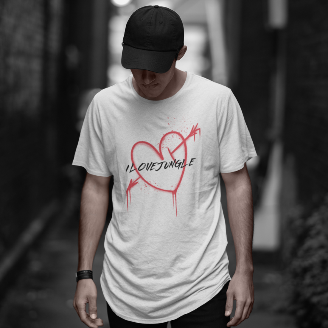 I Love Jungle - Unisex Heart T Shirt.