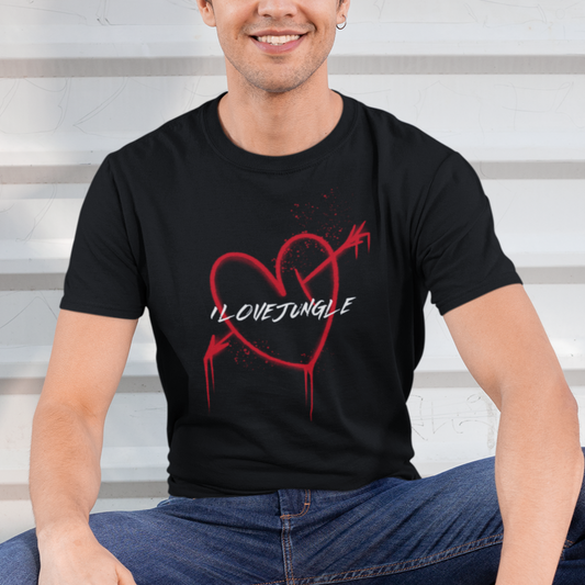 I Love Jungle - Unisex Heart T Shirt.